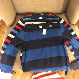 Striped long sleeve waffle shirts
